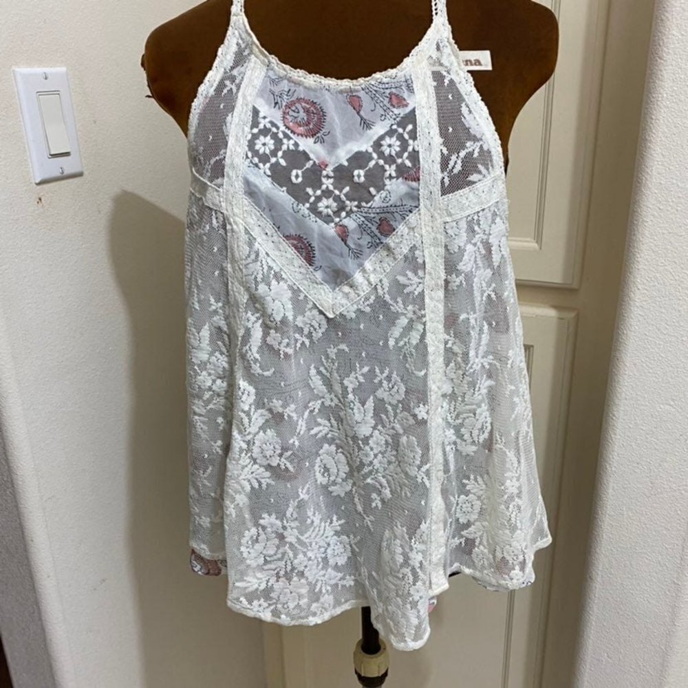 Free People Miss Mackenzie A Line Tie Tank Top